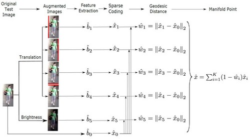 Person re-identification using sparse representation with manifold constraints