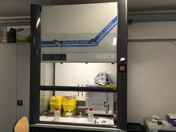 Solvent chemical Hoods and Ultrasonic homogenizer